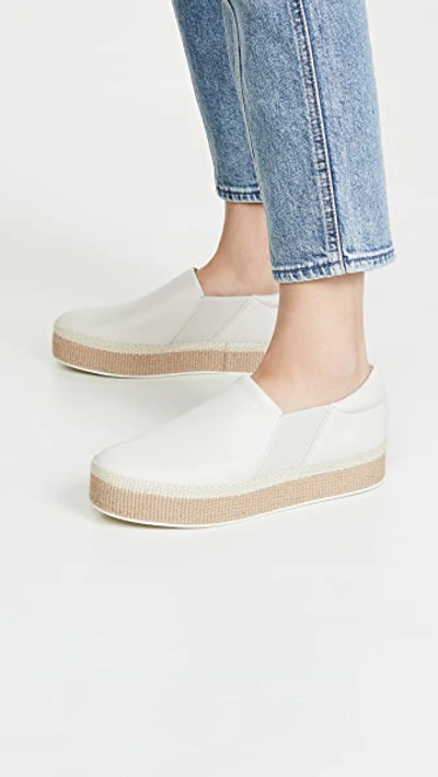 Shop Vince Wilden Slip On Sneakers In Off White