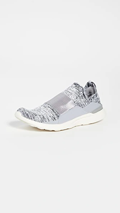 Shop Apl Athletic Propulsion Labs Techloom Bliss Sneakers In Heather Grey/pristine