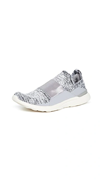 Shop Apl Athletic Propulsion Labs Techloom Bliss Sneakers In Heather Grey/pristine