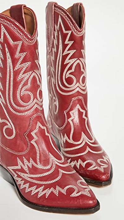 Shop Isabel Marant Duerto Boots In Red