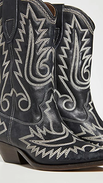 Shop Isabel Marant Duerto Boots In Black/ecru