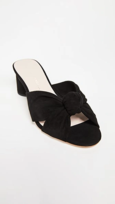 Shop Loeffler Randall Celeste Knot Slides In Black