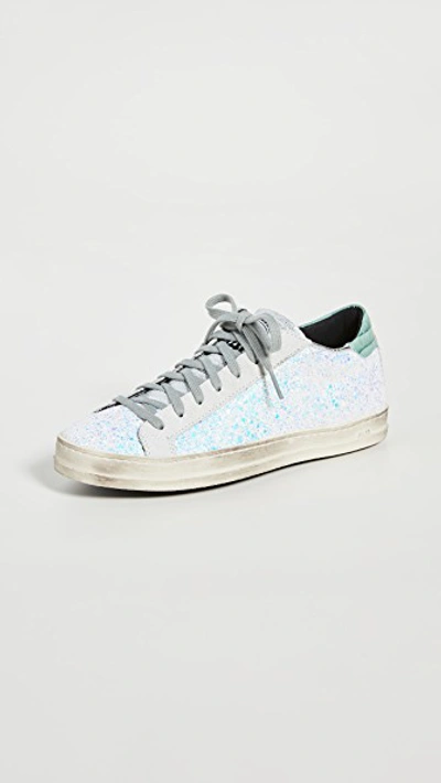 Shop P448 John Sneakers In White Glitter