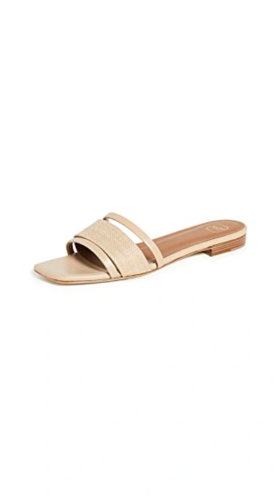 Shop Malone Souliers Demi Slides In Oatmeal/oatmeal