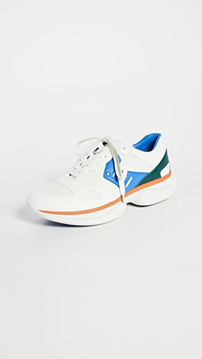 Shop Tory Sport Bubble Lace Up Sneakers In Wht/aerial/conifer/viborange