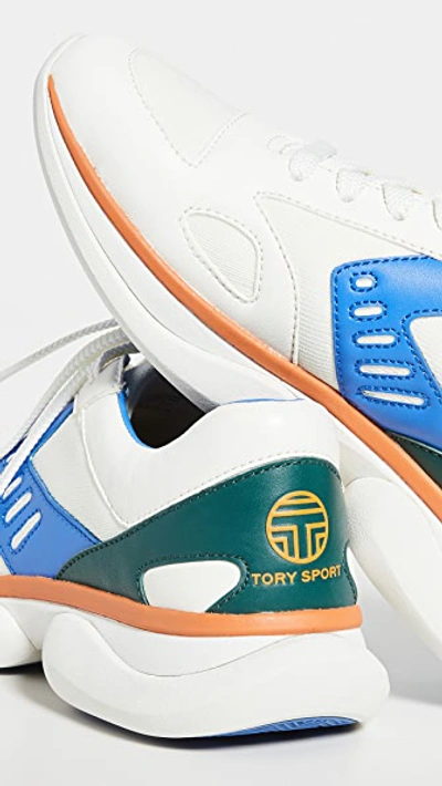 Shop Tory Sport Bubble Lace Up Sneakers In Wht/aerial/conifer/viborange