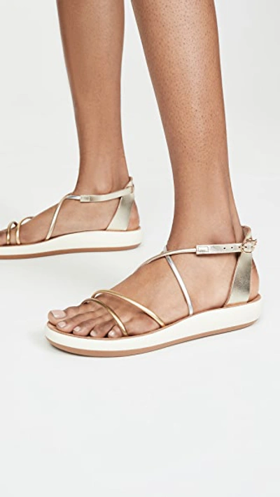 Shop Ancient Greek Sandals Anastasia Comfort Sandals In Metallic Mix