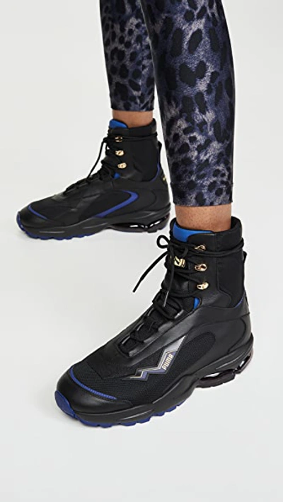 Shop Puma X Balmain Cell Stellar Mid Sneakers In Black