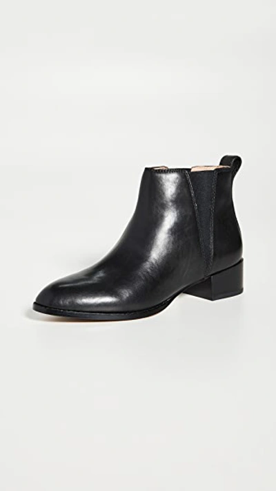 Shop Madewell The Carina Block Heel Booties In True Black