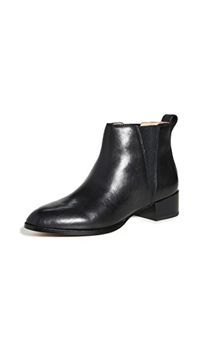 Shop Madewell The Carina Block Heel Booties In True Black