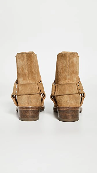 Shop Re/done Short Cavalry Boots In Worn Tan