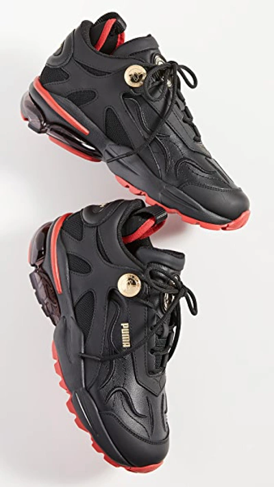Shop Puma X Balmain Cell Stellar Sneakers In Black