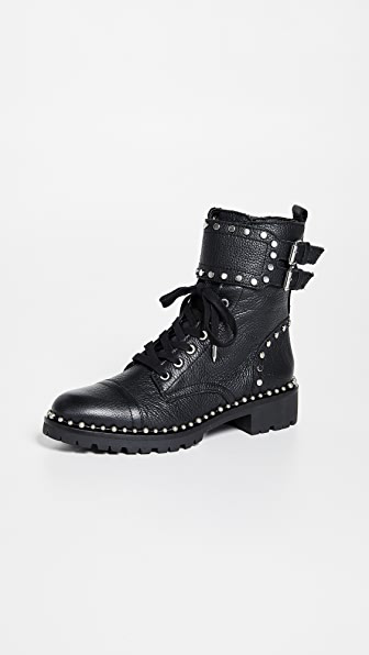 sam edelman jennifer studded combat boots black