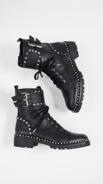 sam edelman jennifer studded combat boots black