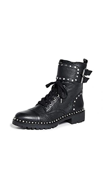 Shop Sam Edelman Jennifer Moto Boots In Black