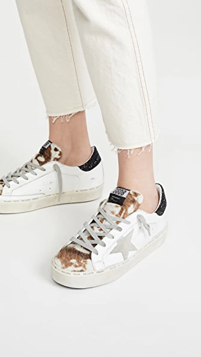 Shop Golden Goose Hi Star Sneakers In White/cow/ice