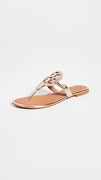 tory burch miller rose gold tan