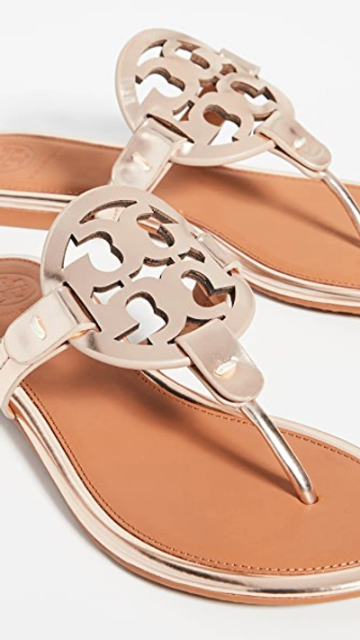 Shop Tory Burch Miller Sandals In Rose Gold/tan