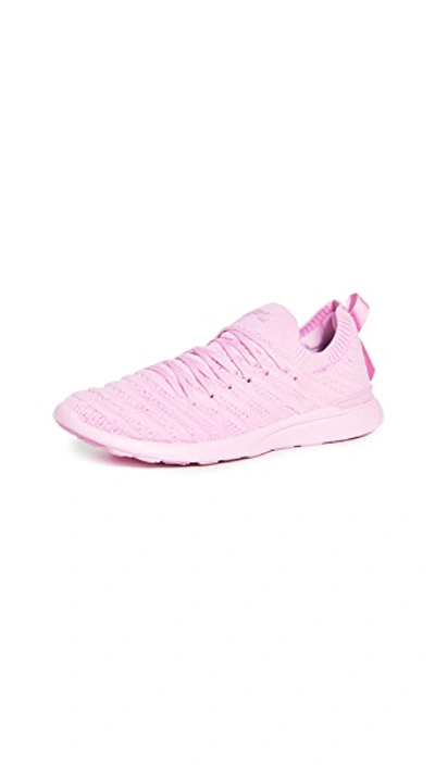 Shop Apl Athletic Propulsion Labs Limited Edition Breast Cancer Awareness Month Techloom Wave Sneakers In Soft Pink