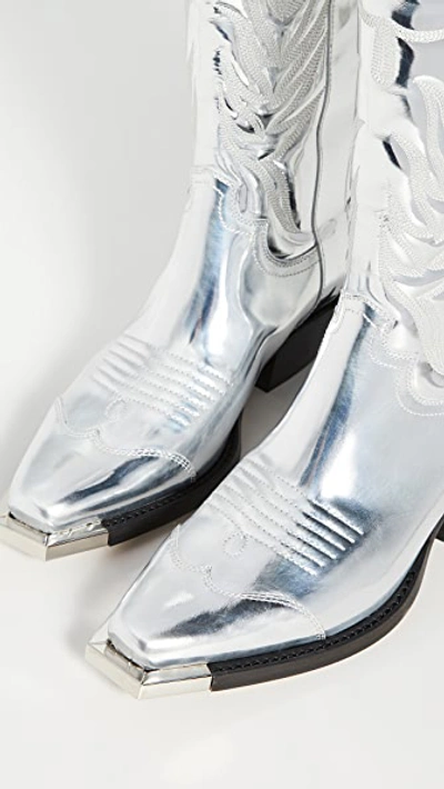 Shop Off-white For Walking Cowboy Boots In Crystal/black