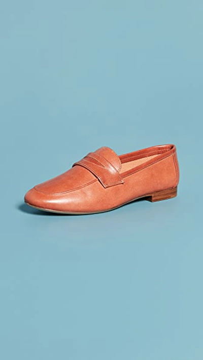 Shop Mansur Gavriel Classic Loafers In Brandy