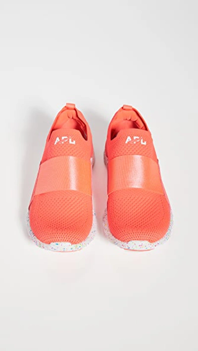Shop Apl Athletic Propulsion Labs Techloom Bliss Sneakers In Magma/white/speckle
