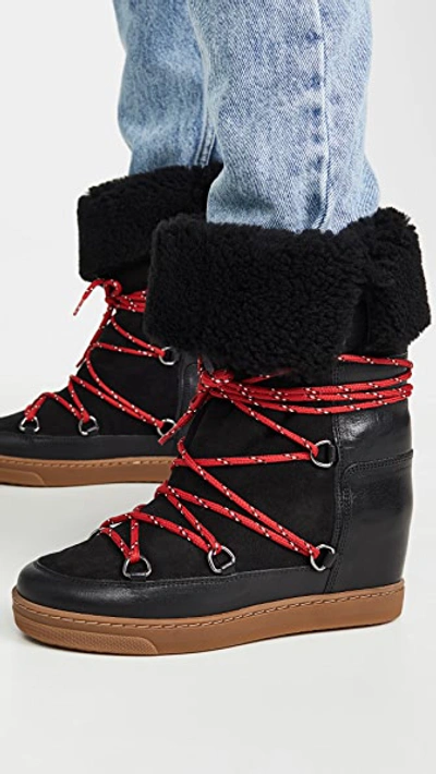 Shop Isabel Marant Nowly Boots In Black