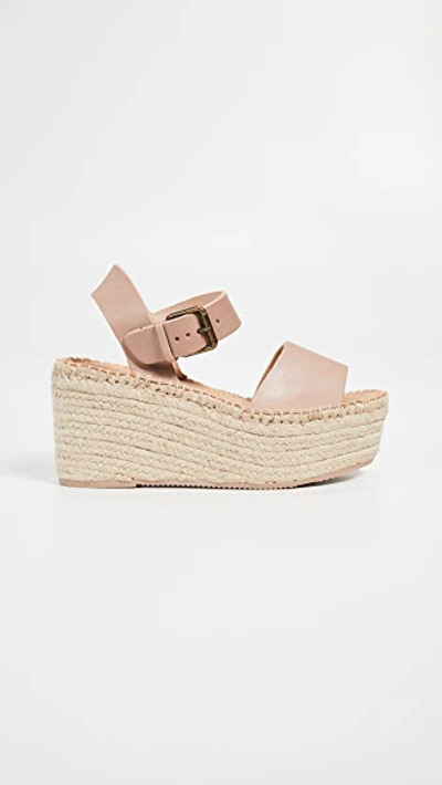 Shop Soludos Minorca High Platform Sandals In Dove Gray