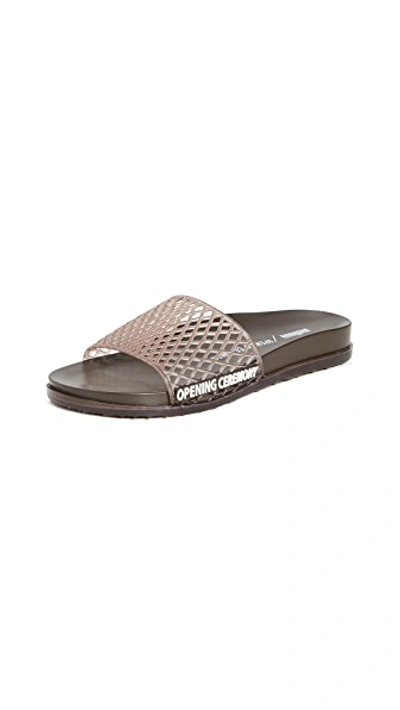 Shop Melissa X Opening Ceremony Flipp Slides In Brown