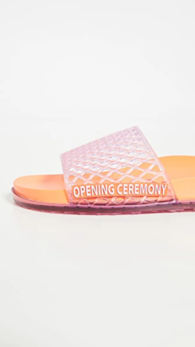 Shop Melissa X Opening Ceremony Flipp Slides In Orange/pink