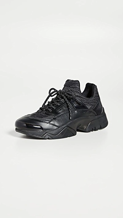 Shop Kenzo Sonic Low Top Sneakers In Black