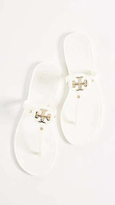 Shop Tory Burch Mini Miller Flip Flops Ivory