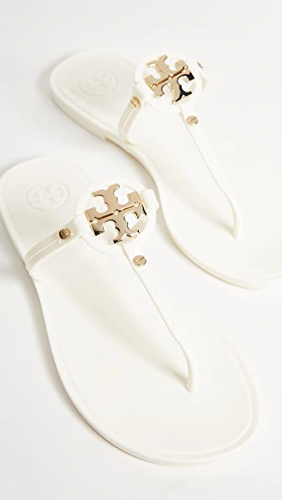 Shop Tory Burch Mini Miller Flip Flops Ivory