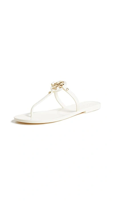 Shop Tory Burch Mini Miller Flip Flops Ivory