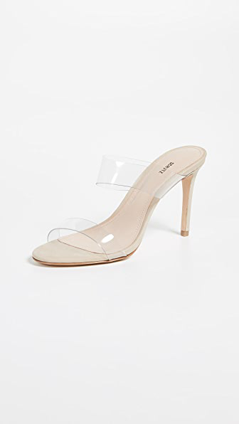 clear strap slip on sandals