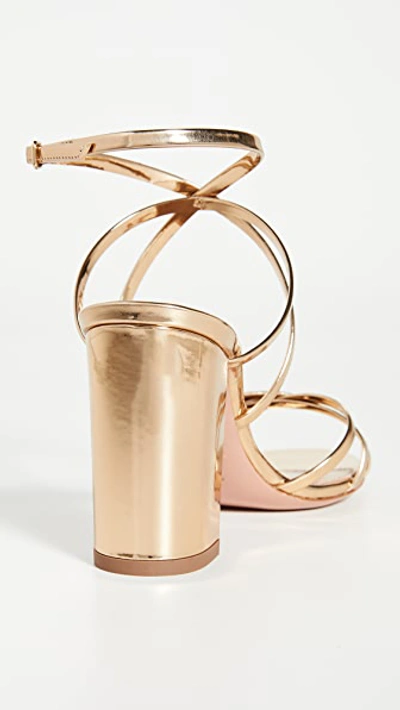 Shop Aquazzura 85mm Gin Sandals In Soft Gold