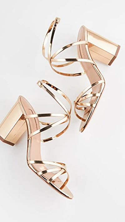 Shop Aquazzura 85mm Gin Sandals In Soft Gold