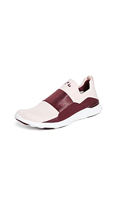 Shop Apl Athletic Propulsion Labs Techloom Bliss Sneakers In Tan/burgundy/white