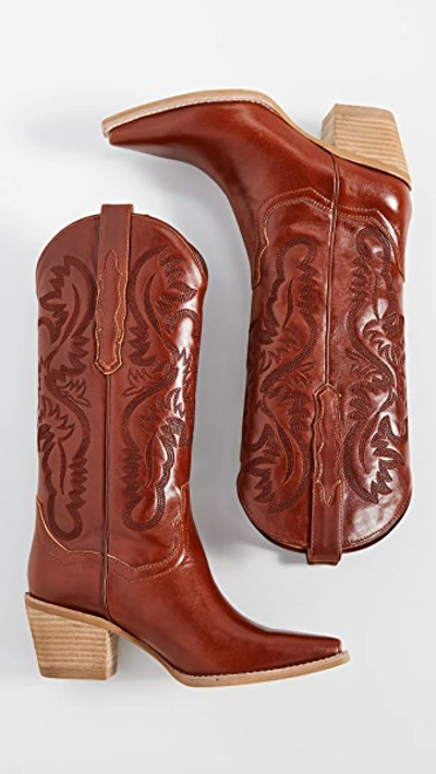 Shop Jeffrey Campbell Dagget Western Boots In Cognac
