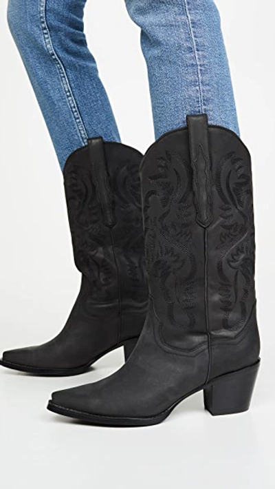 Shop Jeffrey Campbell Dagget Western Boots In Black