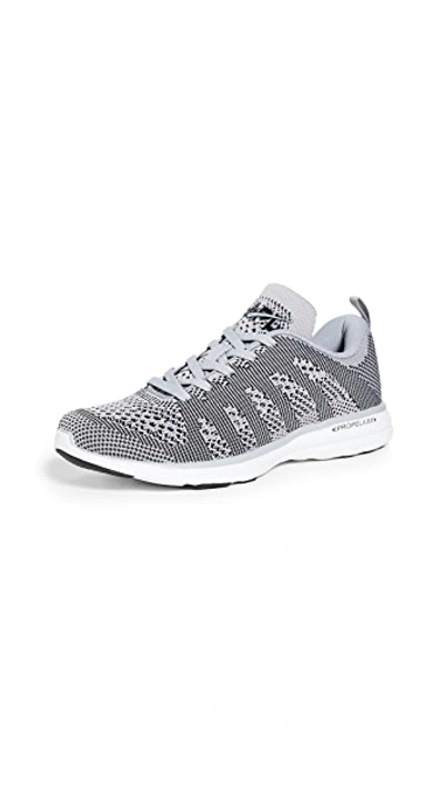 Shop Apl Athletic Propulsion Labs Techloom Pro Sneakers In Cement/white/black