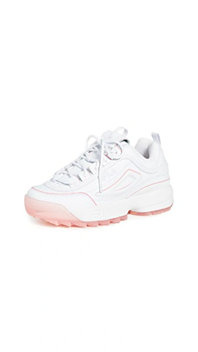 Shop Fila Disruptor Ii Ice Sneakers In White/white/peony