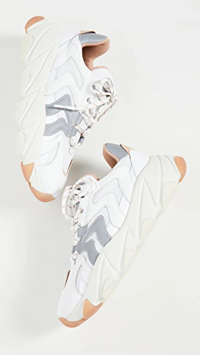 Shop Ash Extreme Sneakers In White/silver/dune