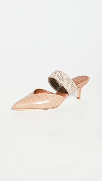 Shop Malone Souliers Maisie Mules 45mm In Nude/beige