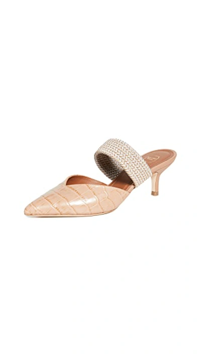 Shop Malone Souliers Maisie Mules 45mm In Nude/beige