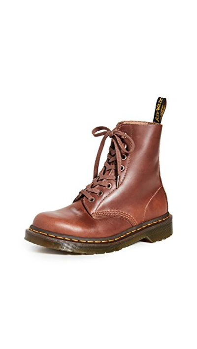 Shop Dr. Martens' 1460 Pascal 8 Eye Boots In Tan/polo Brown