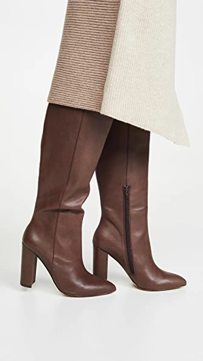 Shop Villa Rouge Klark Tall Boots In Chocolate Brown