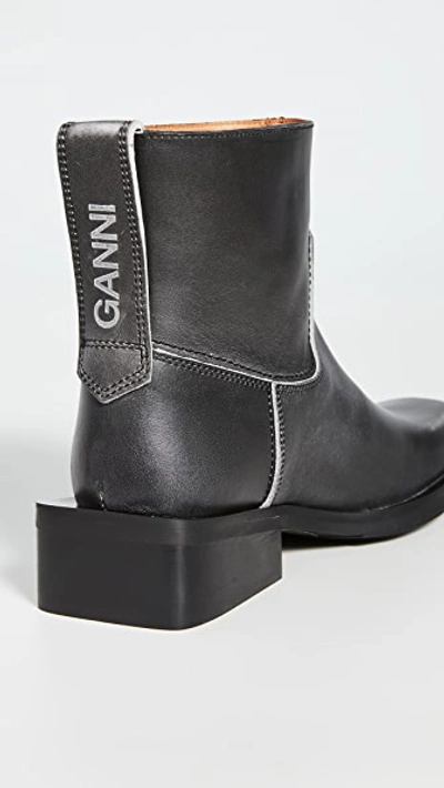 Shop Ganni Low Mc Boots In Black