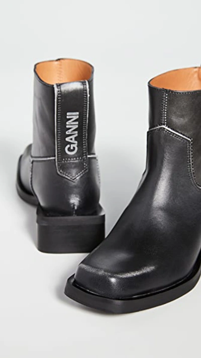 Shop Ganni Low Mc Boots In Black