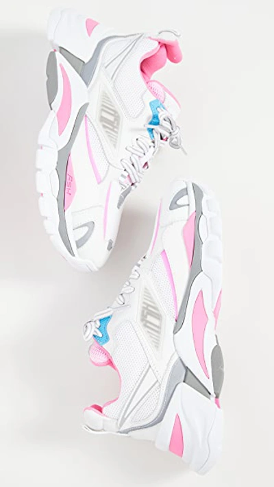 Shop Ash Flex Sneakers In White/deep Pink